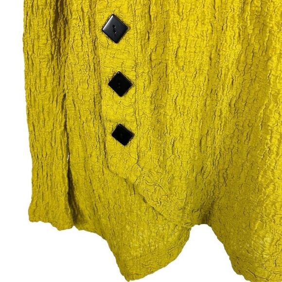 Ali Miles Womens Green V-Neck Long Sleeve Stretch Lagenlook Top Asymmetrical S - Picture 10 of 16